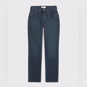 Abercrombie & Fitch Women's 90snStraight Mid Rise Jeans in Dark Blue 27 Short